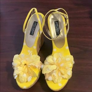 Yellow beaten johnson heels